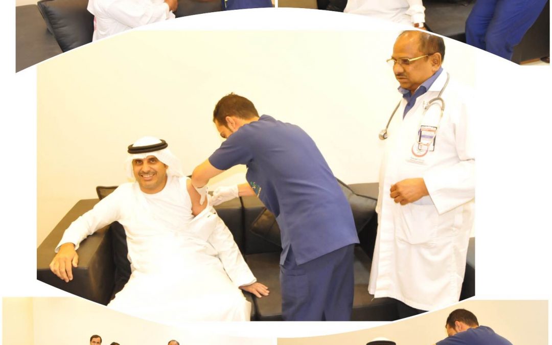 محافظ عنيزة دشن البرنامج الوقائي الميداني للقطاع الصحي للتطعيم ضد الإنفلونزا الموسمية